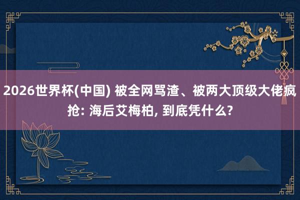 2026世界杯(中国) 被全网骂渣、被两大顶级大佬疯抢: 海后艾梅柏, 到底凭什么?