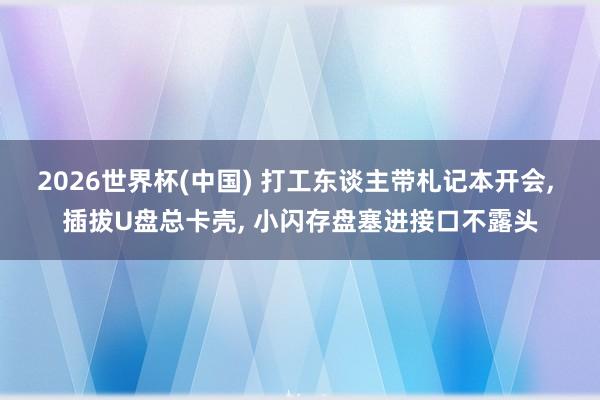 2026世界杯(中国) 打工东谈主带札记本开会, 插拔U盘总卡壳, 小闪存盘塞进接口不露头