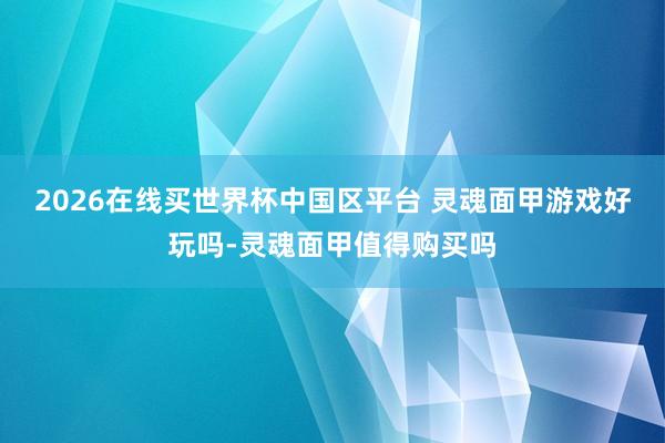 2026在线买世界杯中国区平台 灵魂面甲游戏好玩吗-灵魂面甲值得购买吗
