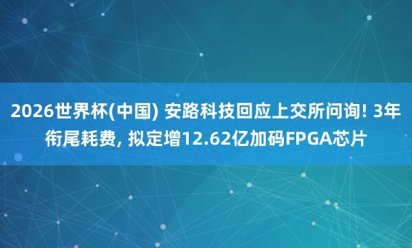 2026世界杯(中国) 安路科技回应上交所问询! 3年衔尾耗费， 拟定增12.62亿加码FPGA芯片