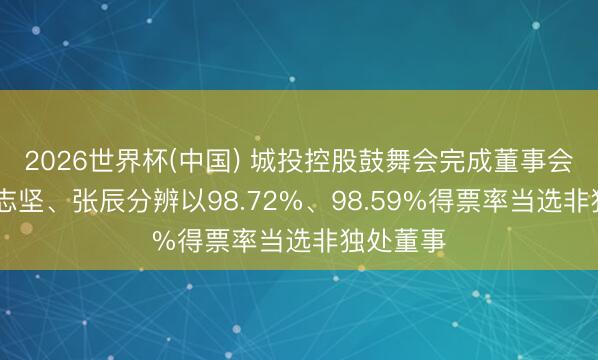 2026世界杯(中国) 城投控股鼓舞会完成董事会换届 任志坚、张辰分辨以98.72%、98.59%得票率当选非独处董事